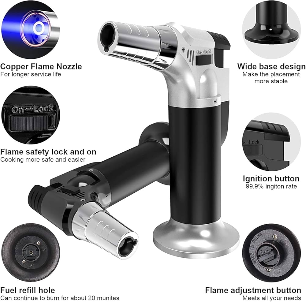 Kitchen Windproof Gas Lighter, Refillable Adjustable Flame Lighter, Jet Flame Lighter, Adjustable Flame Lighter With Torch Kitchen Windproof Gas Lighter, Refillable Adjustable Flame Lighter, Jet Flame Lighter, Adjustable Flame Lighter With Torch